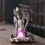 1pc Vintage Dragon Backflow Incense Burner Household Burner Home Decor Creative Home Aromatherapy Gift (Without Incense) 1