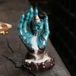 HHalloween Ghost Hand Sull Head Reverse incense Furnace Handicrafts euroamerican winter high hill Stream Water casting Furnace Decoration Home commander aromatherapy Furnace 1