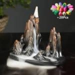 Creative Handmade Gift Resin Waterfall Backflow Incense Burner Home Office Teahouse Decorate Handiwork 1