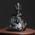 1pc, Dragon Backflow Incense Burner Ceramic Incense Holder, for Home Decor Aromatherapy Relaxation Gifts (Without Incense） 1