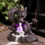 Ceramic Dragon Incense Falls Backflow Incense Burner Waterfall Incense Censer Incense Stick Holder With Lucky Led Crystal Ball 1