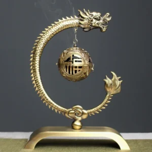 YXY Hanging Alloy Backflow Incense Burner Dragon Success and Fame Metal Crafts Decoration Incense Holder for Christmas Gifts 1