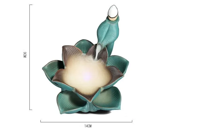 Ceramics Led Lotus Incense Burner 6