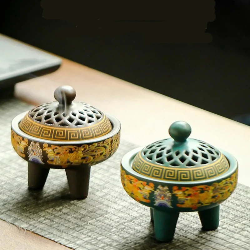 Ceramic Incense Burner Incense Holder Creative Ornaments for Tea House 6