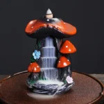 1pc Mushroom House Type Waterfall Backflow Incense Burner, Handmade Resin Incense Holder For Home Relaxation -Without Incense 1