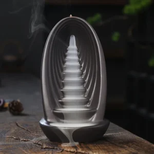 Purple Clay Home Decorations Waterfall Backflow Incense Burner Indoor Aromatherapy For Zen Meditation Ornaments -Without Incense 1