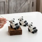 Cute Panda Incense Stick Holder White Ceramic Home Decor Desktop Ornament 1