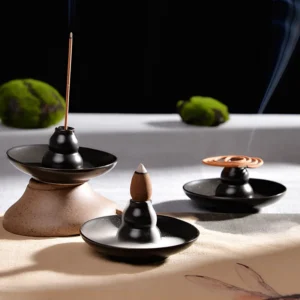 Multifunction Gourd Ceramic Incense Burner , Incense Stick Holder , Backflow Incense Burner , Incense Coils Censer 1