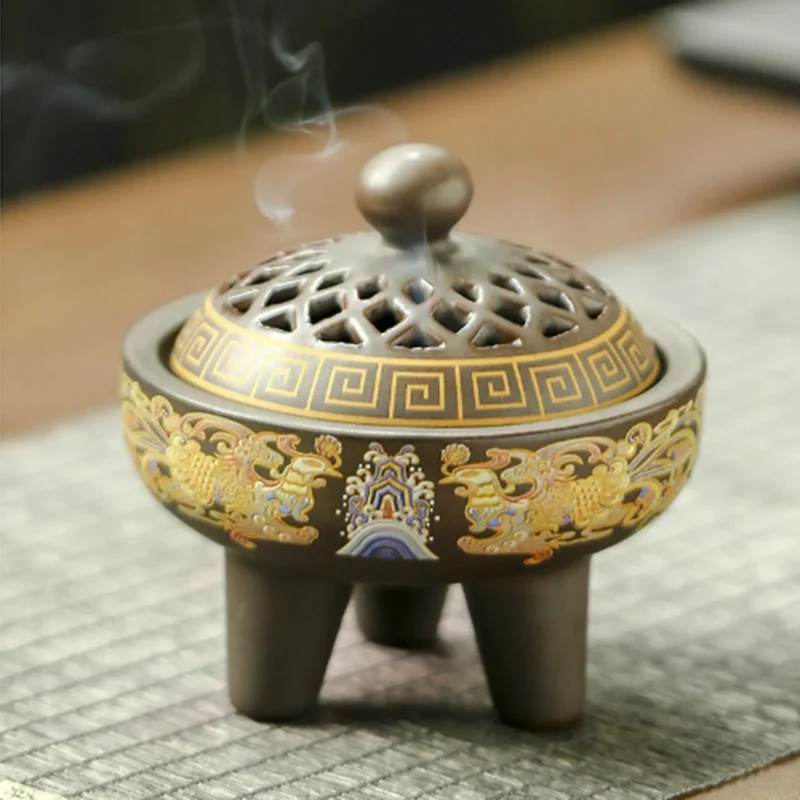 Ceramic Incense Burner Incense Holder Creative Ornaments for Tea House 2