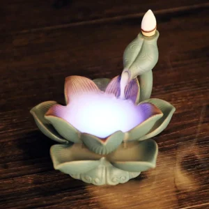 Ceramics Led Lotus Incense Burner 1