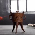 Retro Tripodia Incense Coil Burner Tower Incense Burner Incense Stick Incense Coil Holder Ceramic Censer Decoration 1