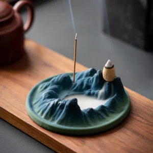 Mountains Landscape Ceramics Incense Holder Zen Backflow Incense Burner Smoke Waterfall Home Decoration Accessories 1