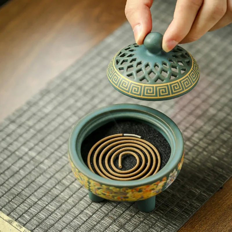 Ceramic Incense Burner Incense Holder Creative Ornaments for Tea House 3